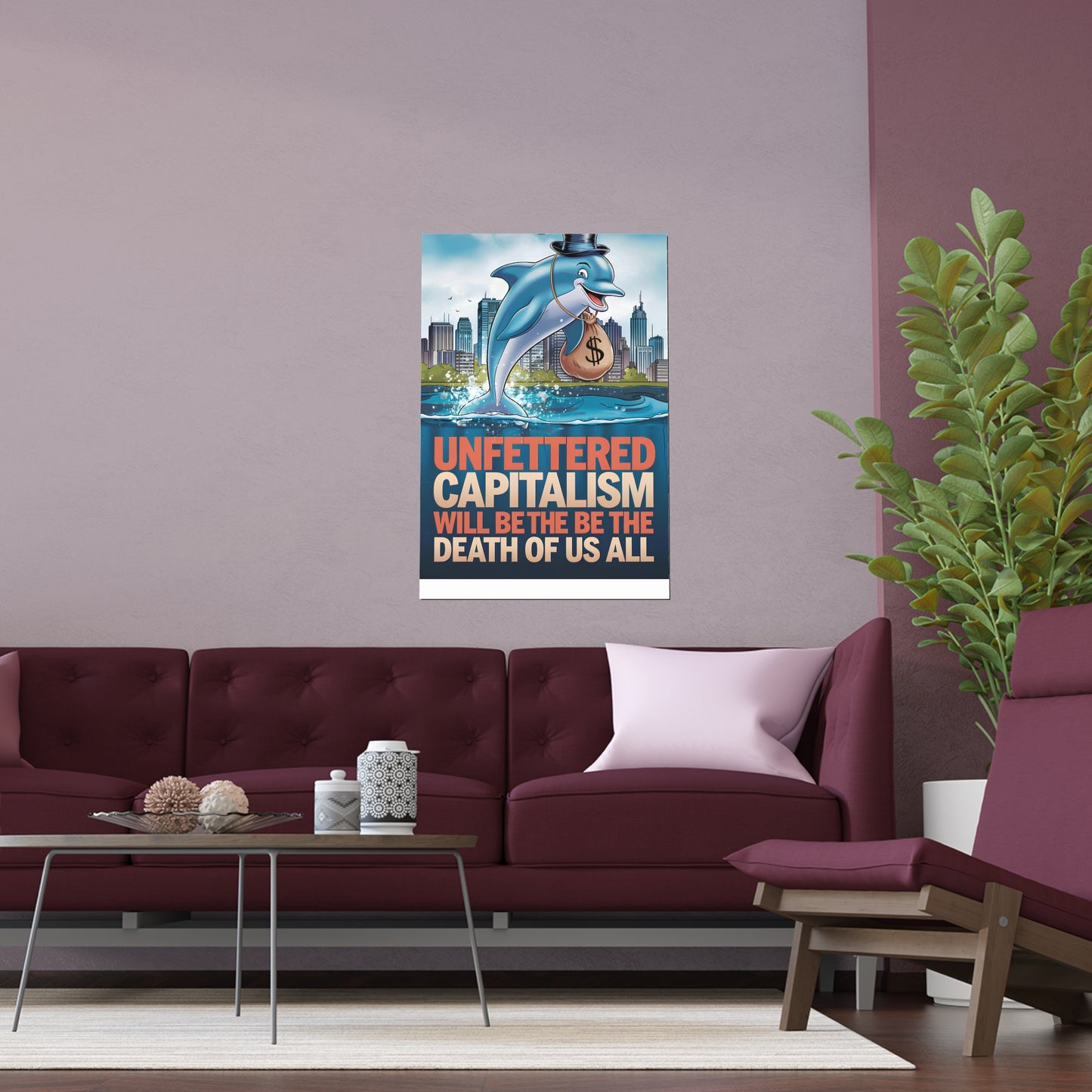 Capitalism - Cartoon Monopoly Dolphin
