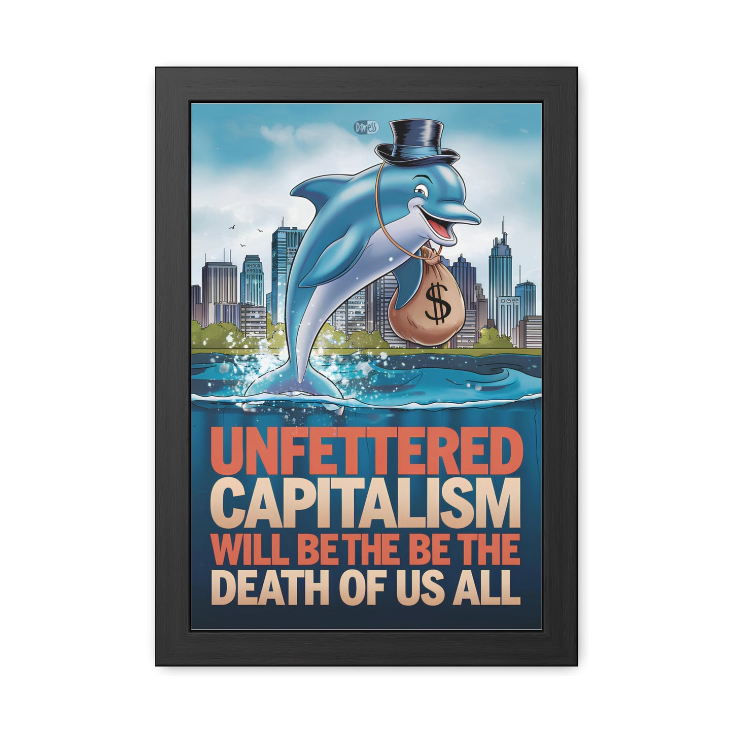 Capitalism - Cartoon Monopoly Dolphin