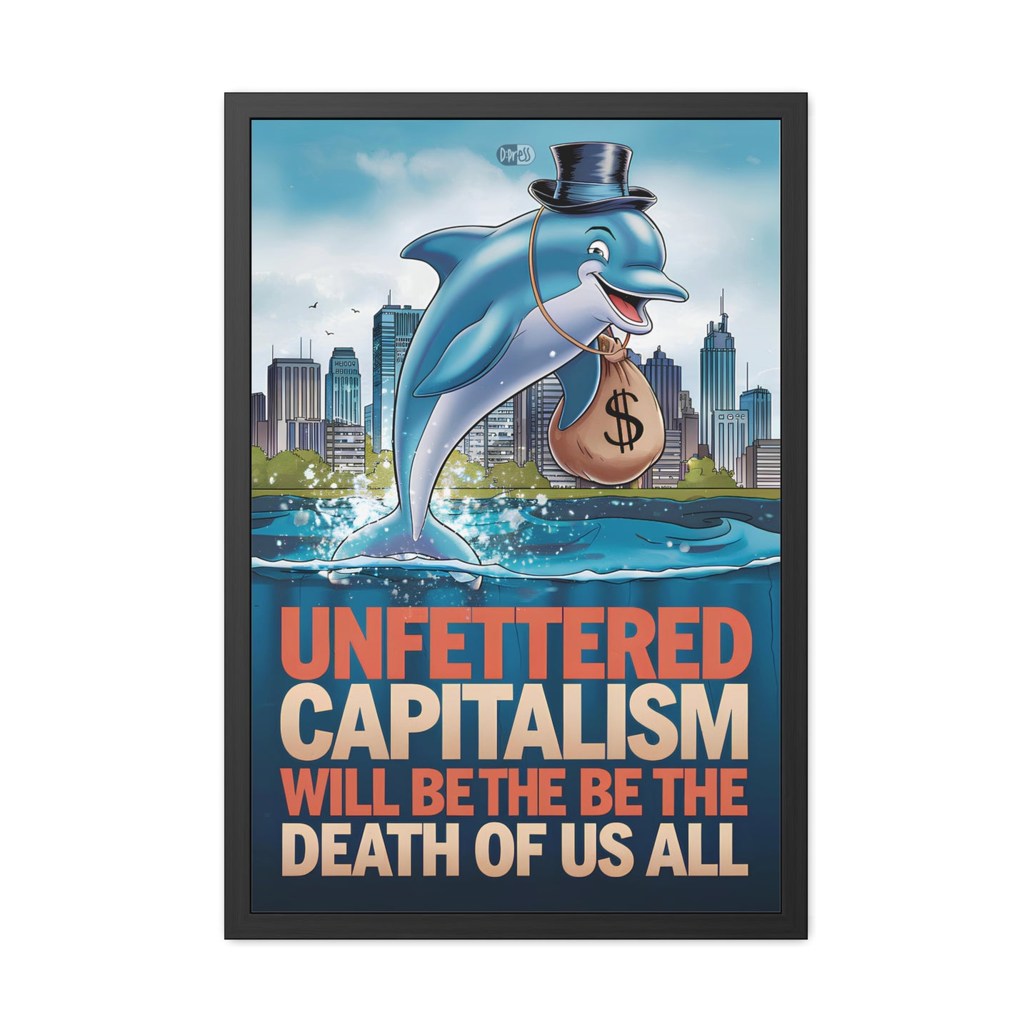 Capitalism - Cartoon Monopoly Dolphin