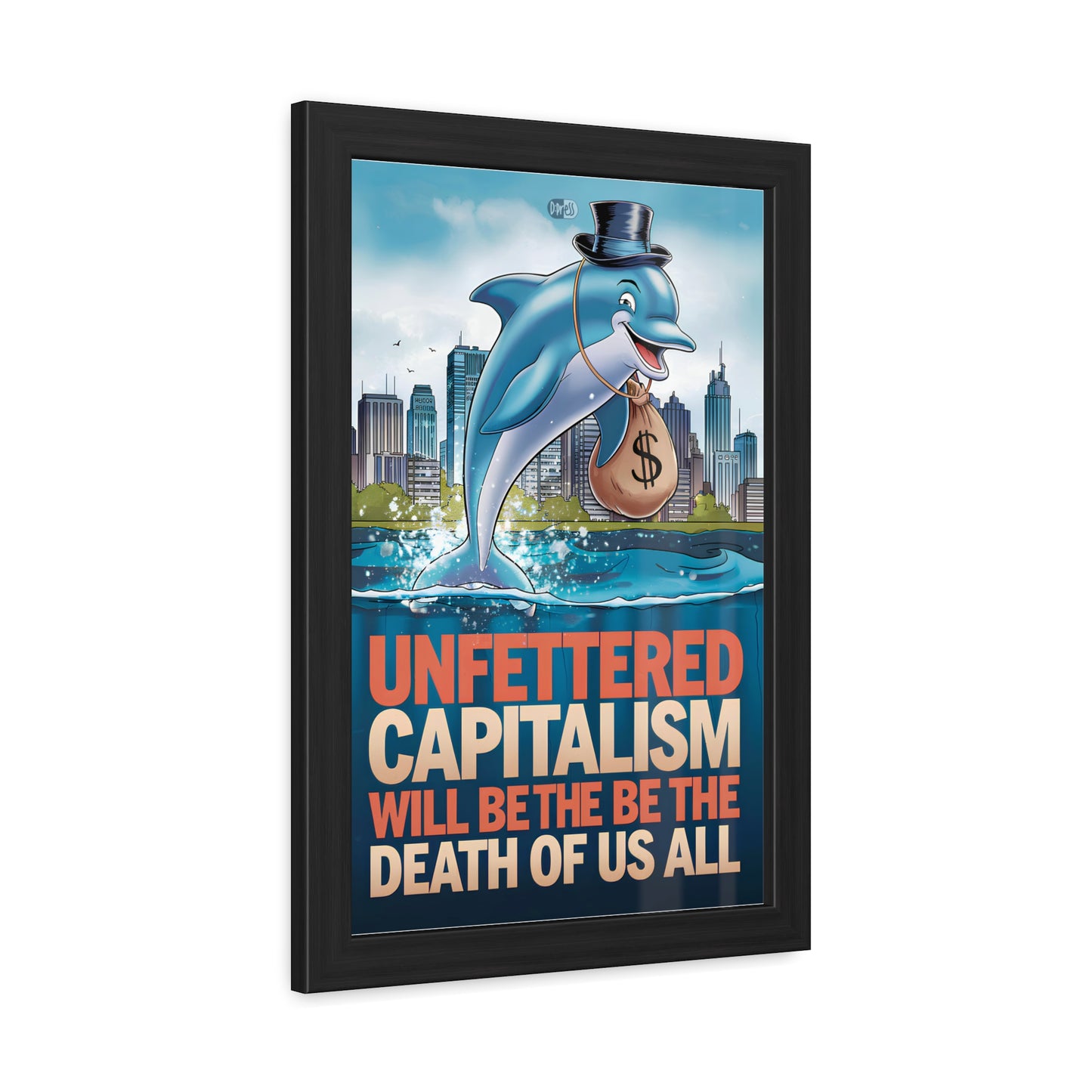 Capitalism - Cartoon Monopoly Dolphin