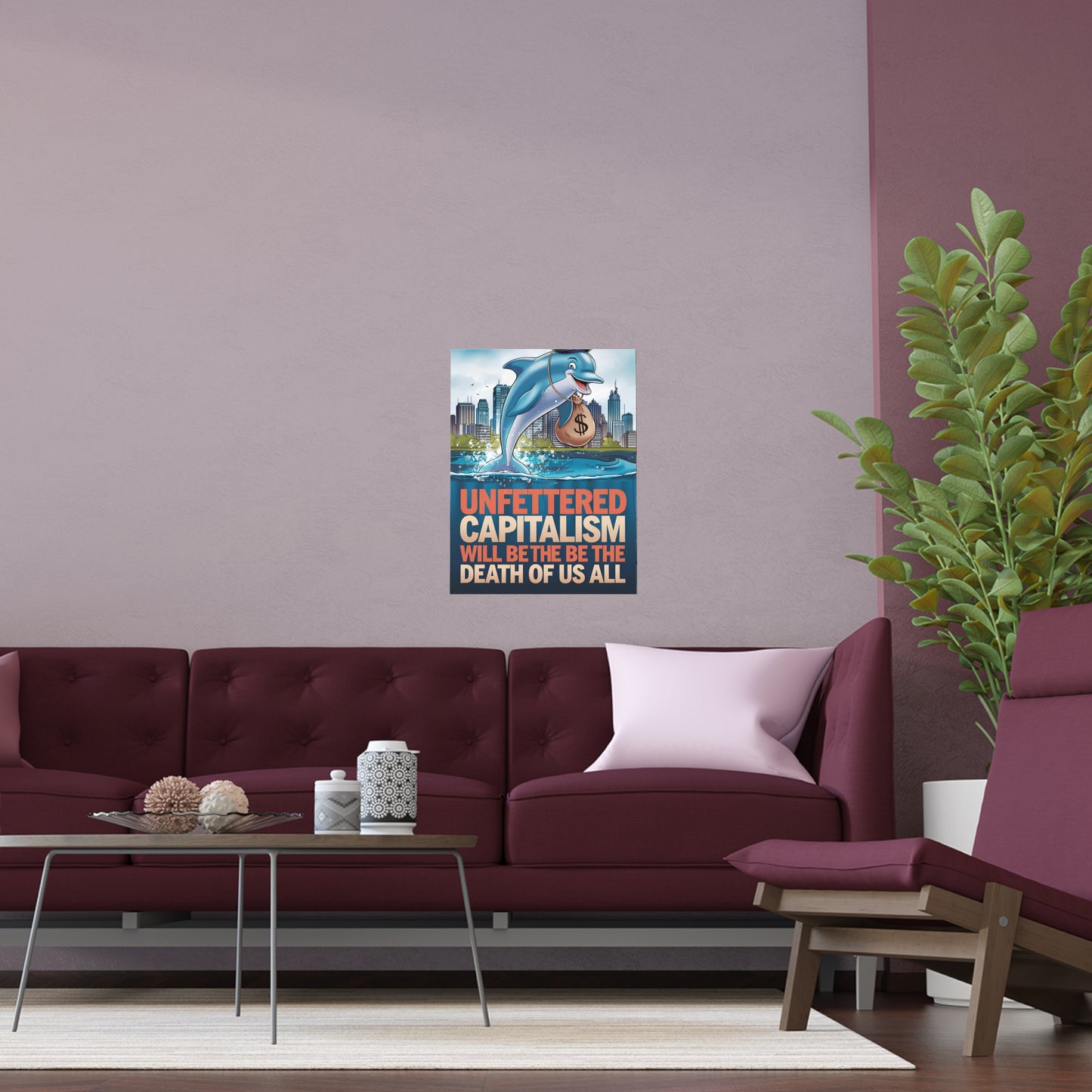 Capitalism - Cartoon Monopoly Dolphin