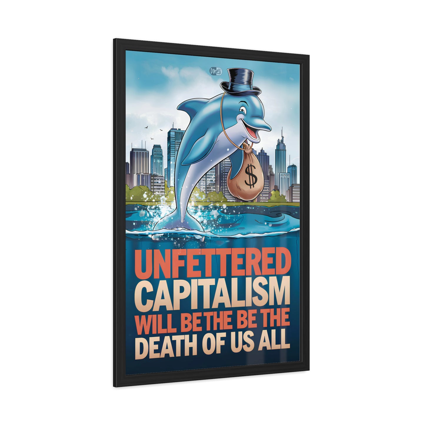 Capitalism - Cartoon Monopoly Dolphin
