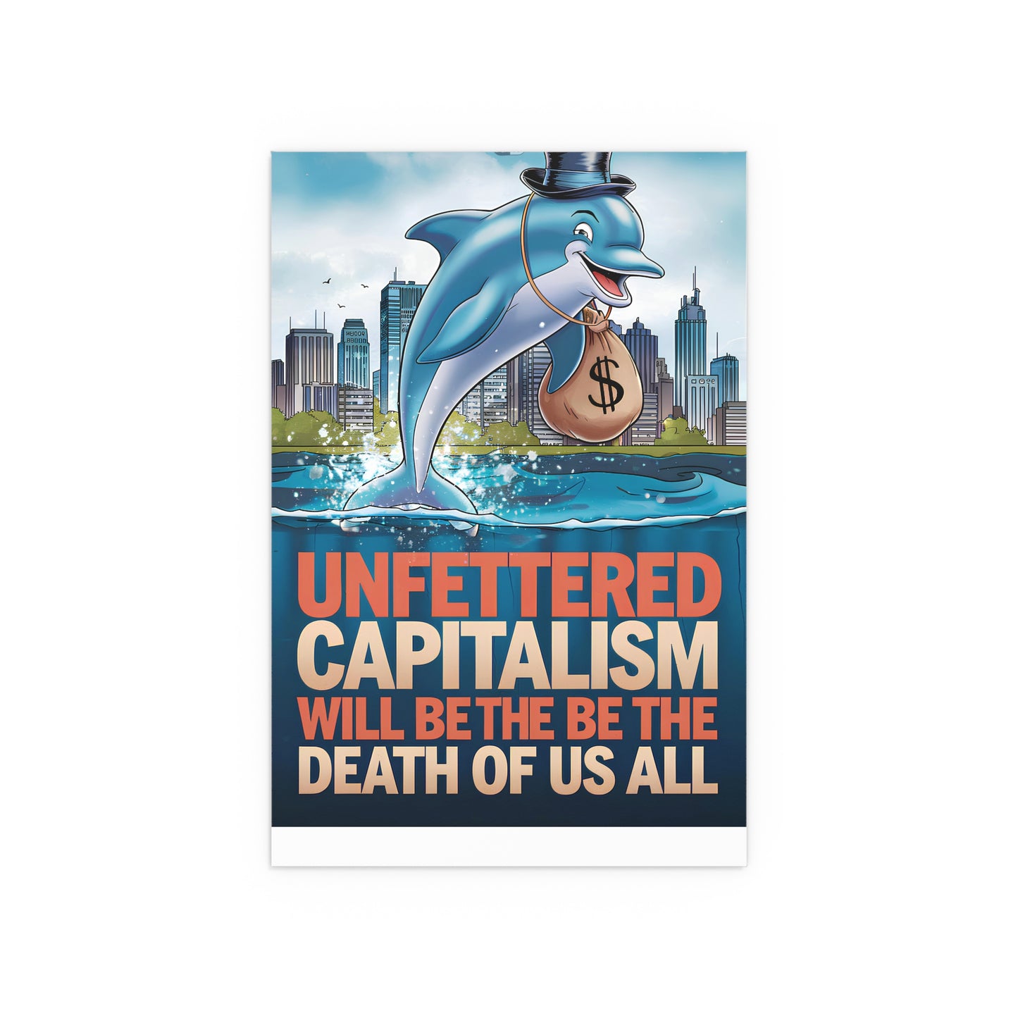 Capitalism - Cartoon Monopoly Dolphin