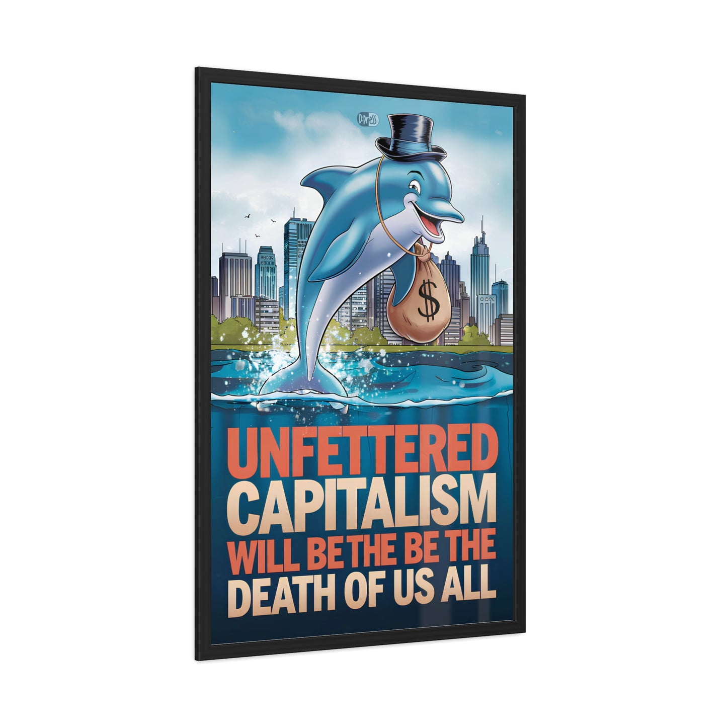 Capitalism - Cartoon Monopoly Dolphin