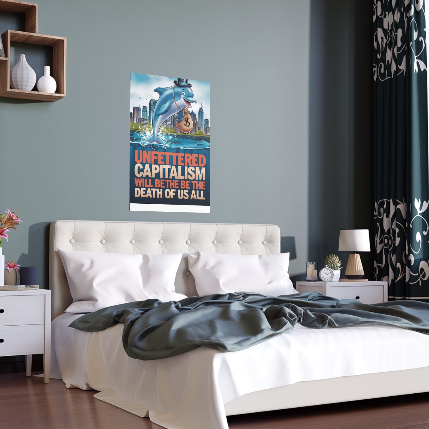 Capitalism - Cartoon Monopoly Dolphin
