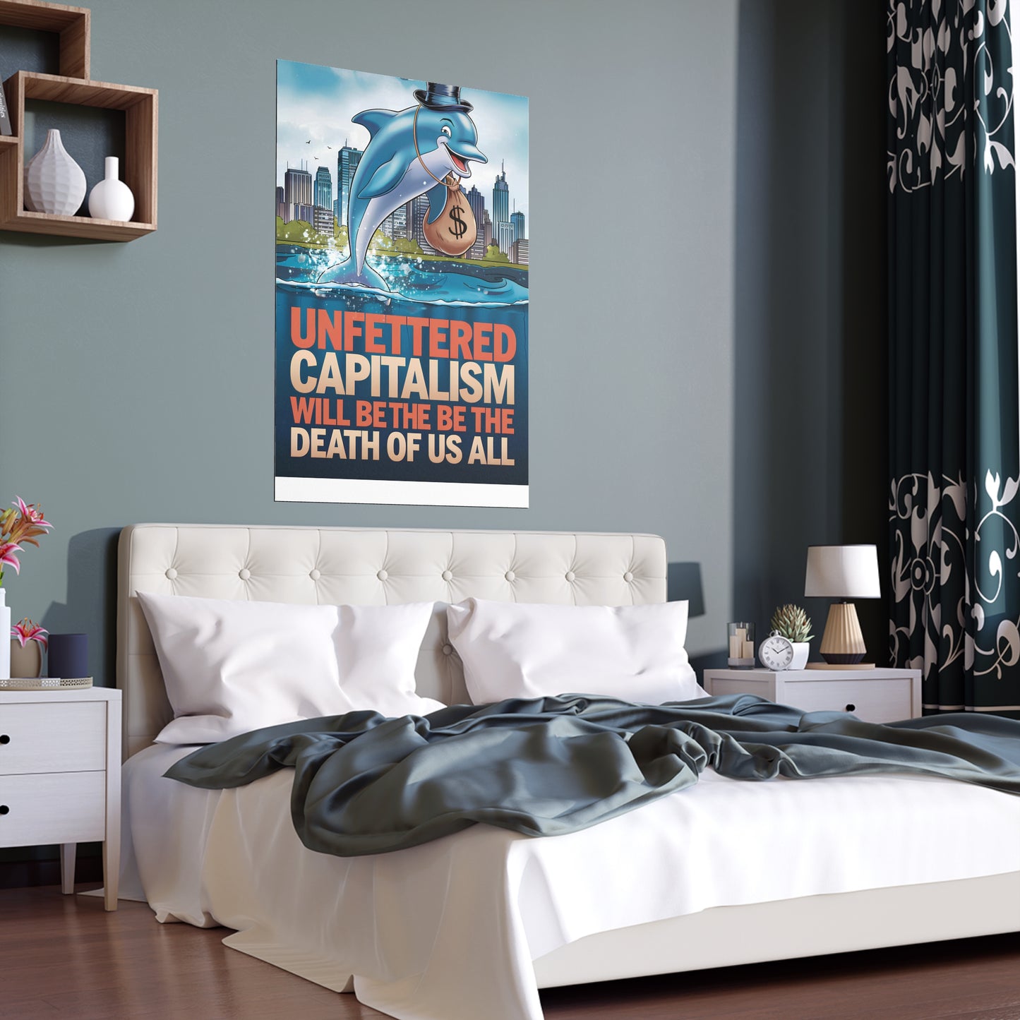 Capitalism - Cartoon Monopoly Dolphin