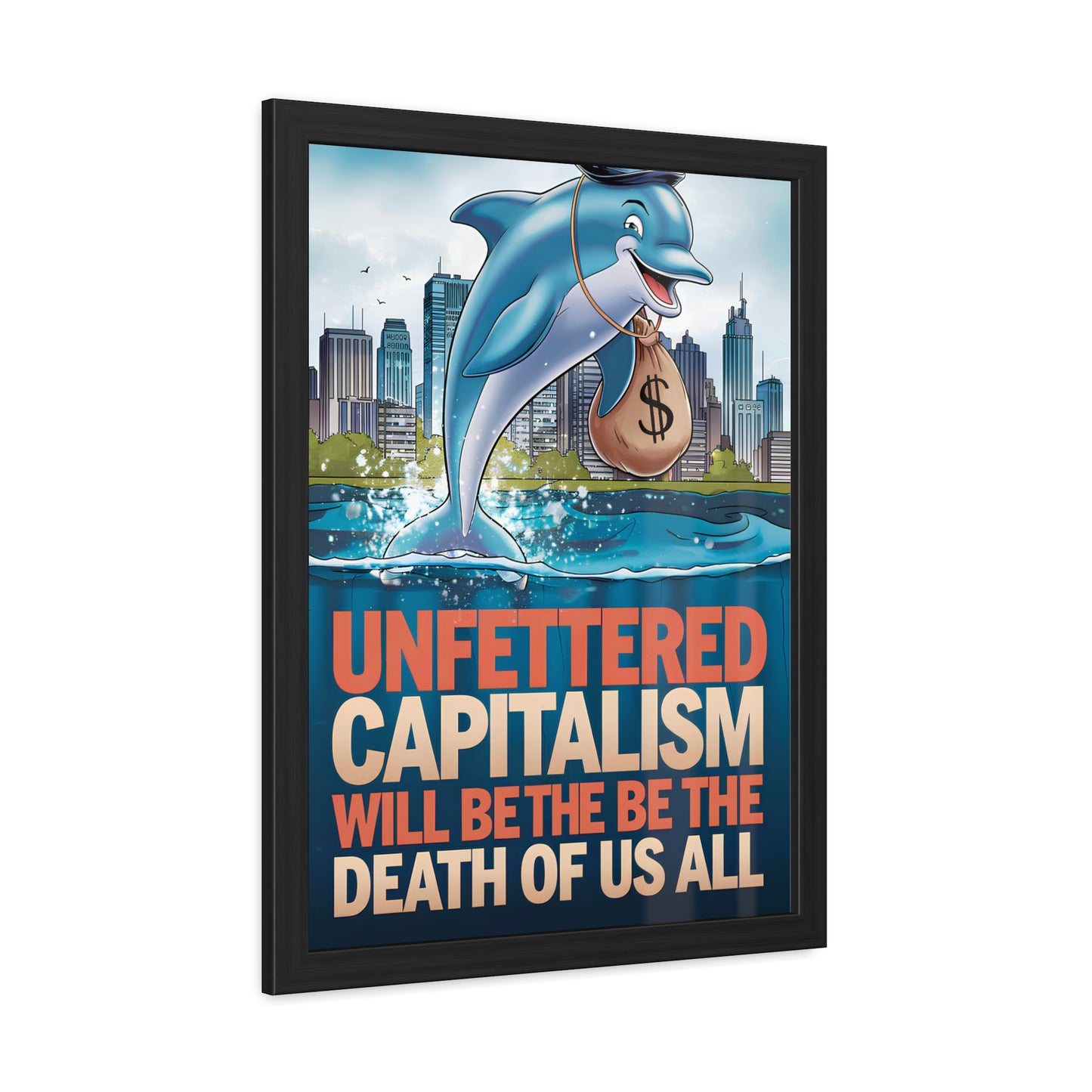 Capitalism - Cartoon Monopoly Dolphin