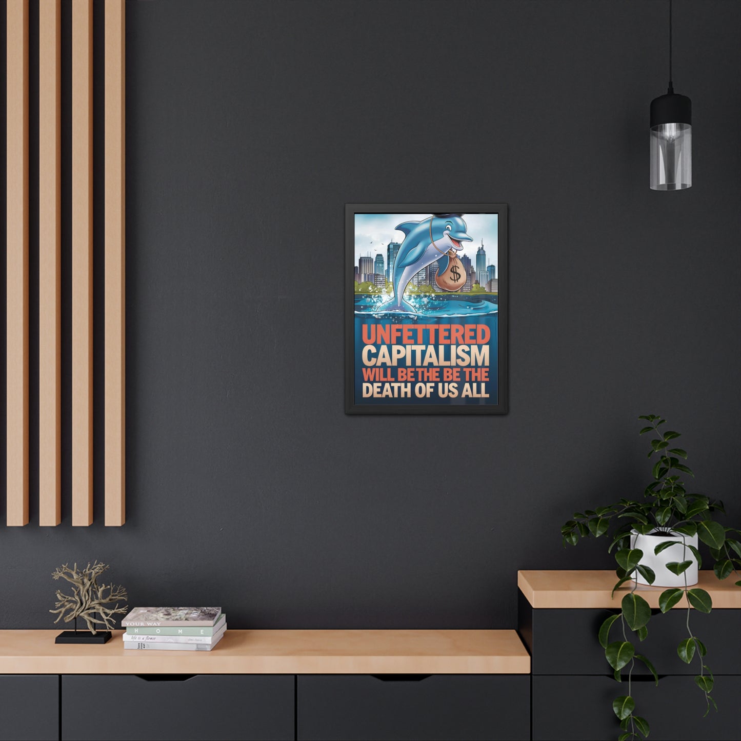 Capitalism - Cartoon Monopoly Dolphin