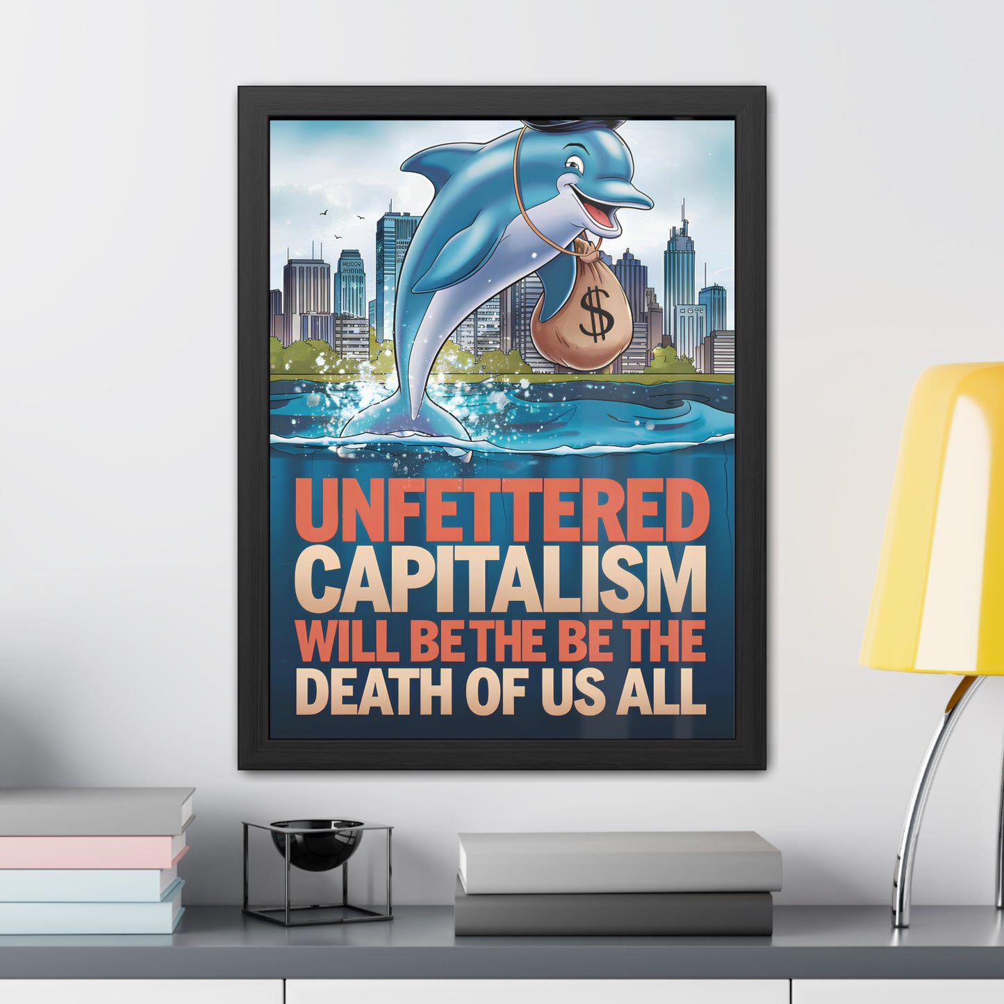 Capitalism - Cartoon Monopoly Dolphin