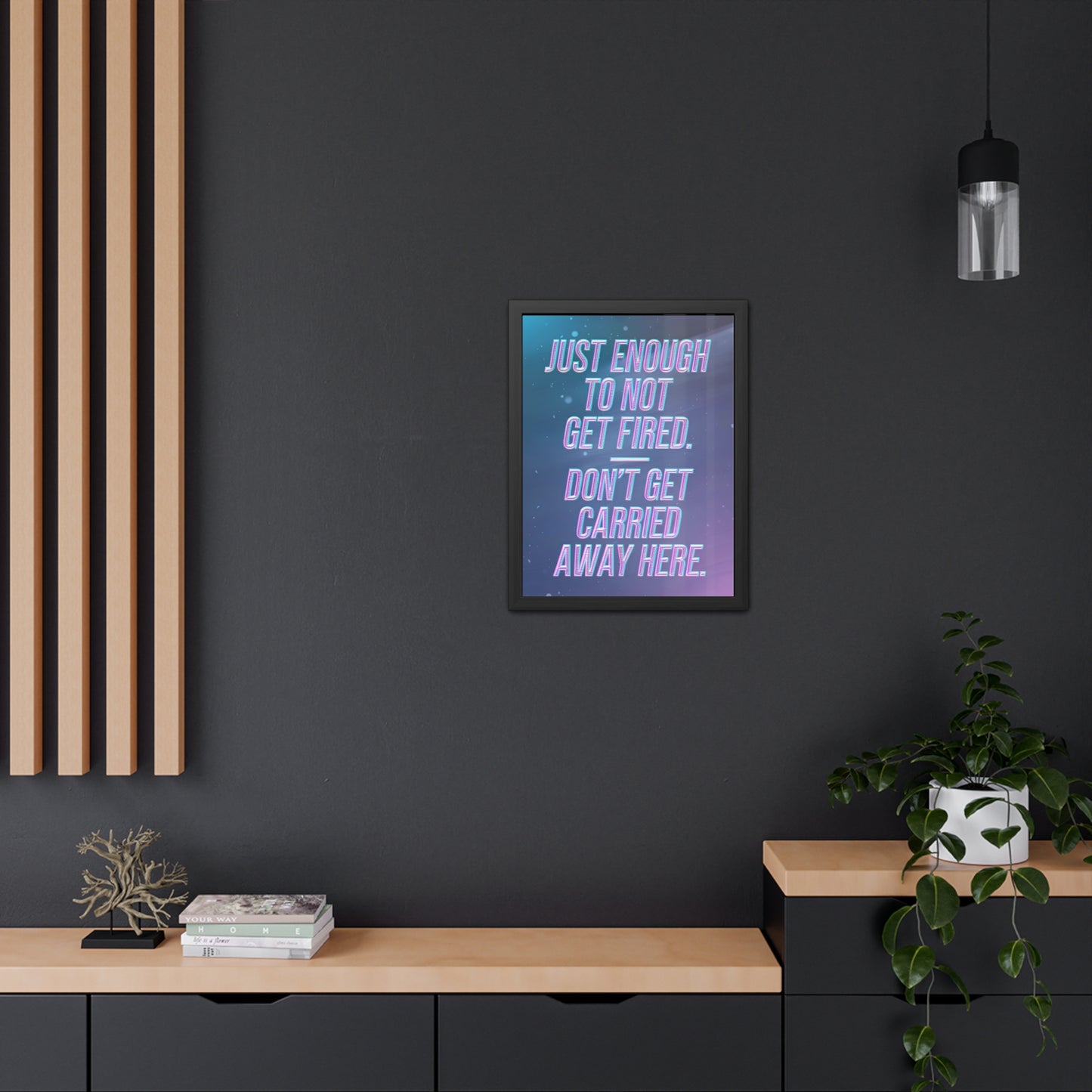 Just Enough - Pink Stars - Framed