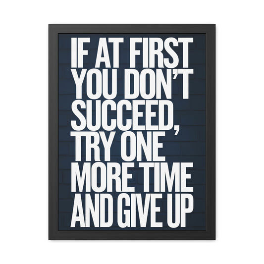 Give Up - Sports Poster