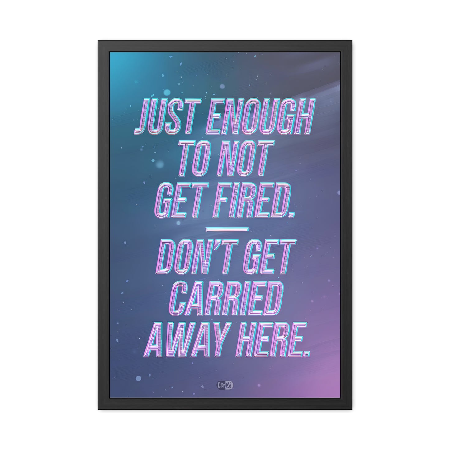 Just Enough - Pink Stars - Framed