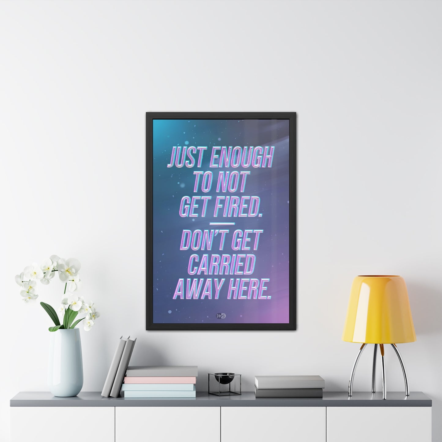 Just Enough - Pink Stars - Framed