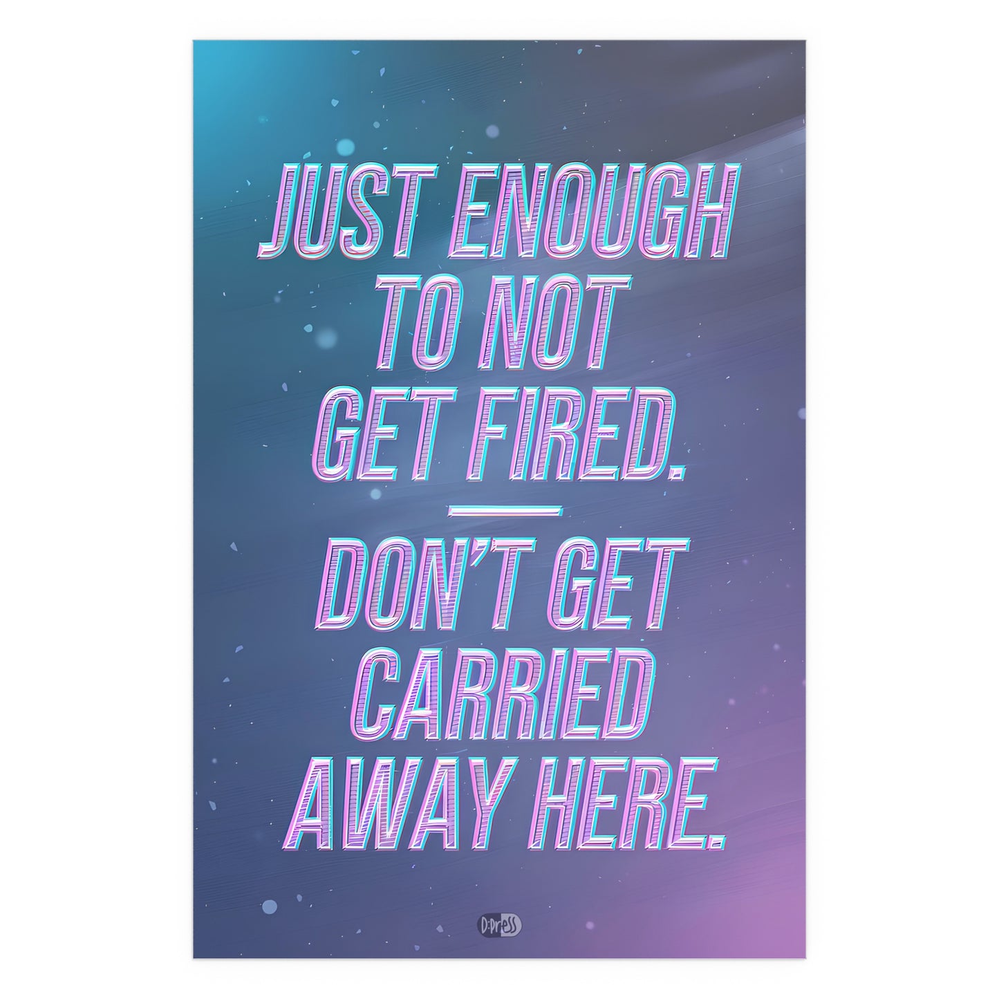 Just Enough - Pink Stars - Framed