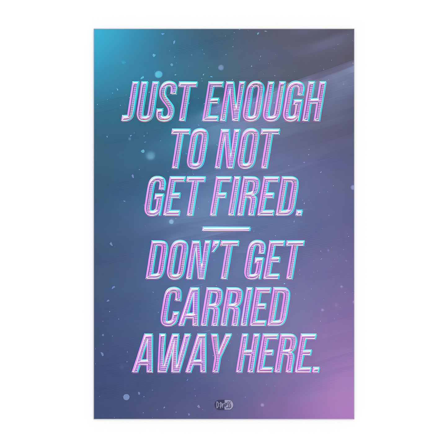 Just Enough - Pink Stars - Framed