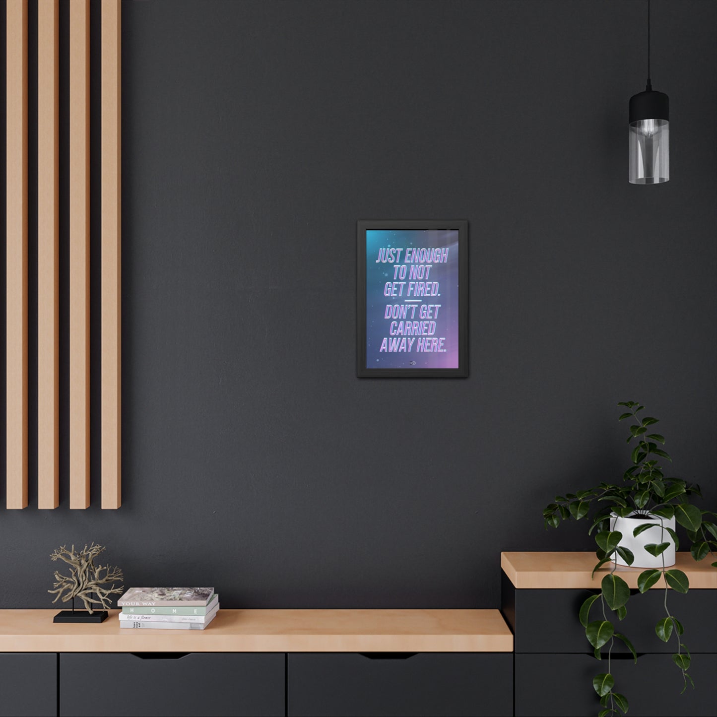 Just Enough - Pink Stars - Framed