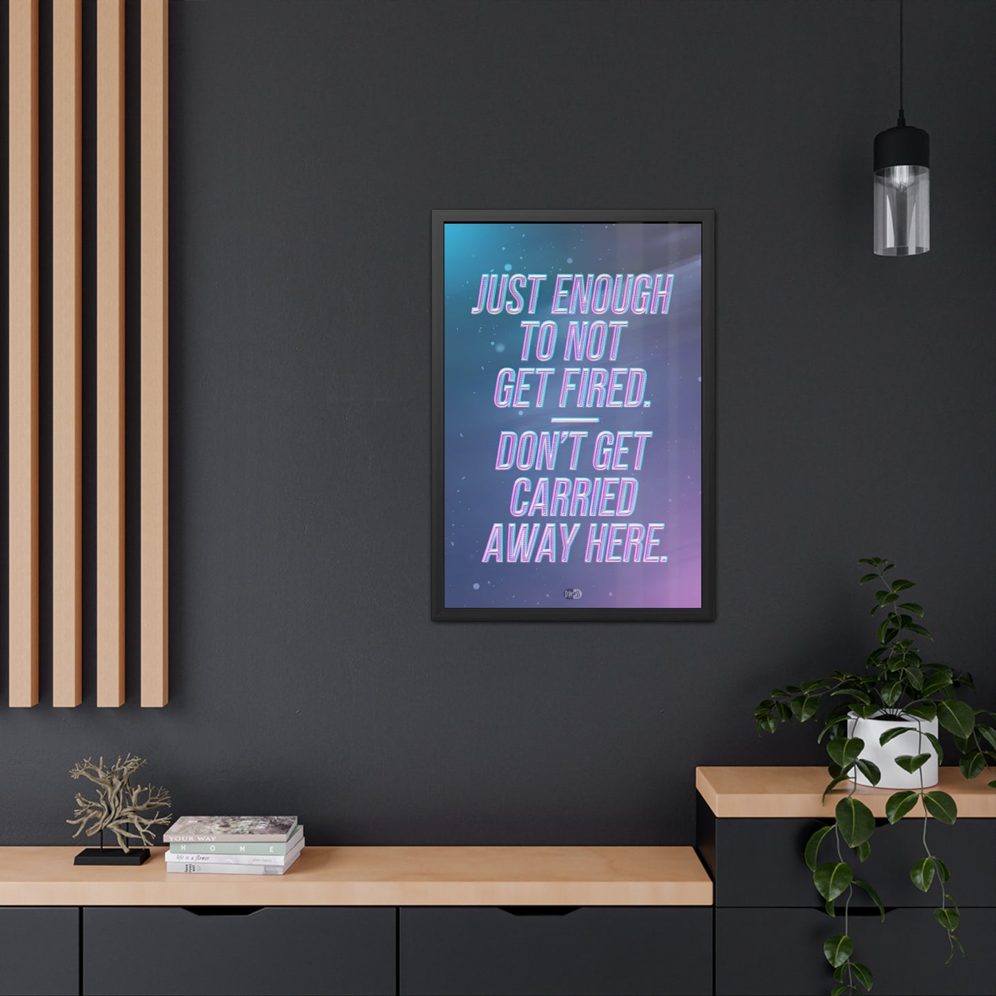 Just Enough - Pink Stars - Framed