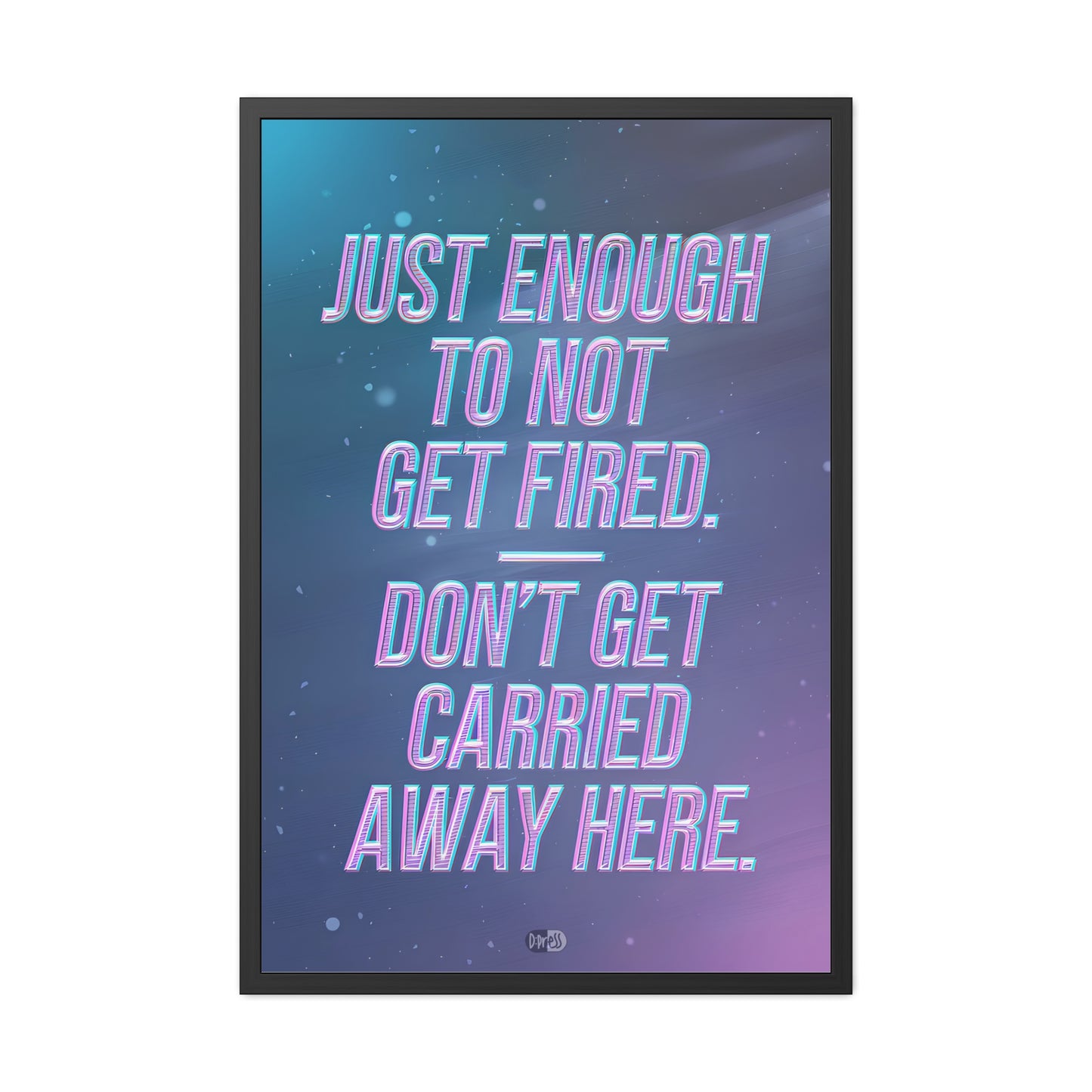Just Enough - Pink Stars - Framed