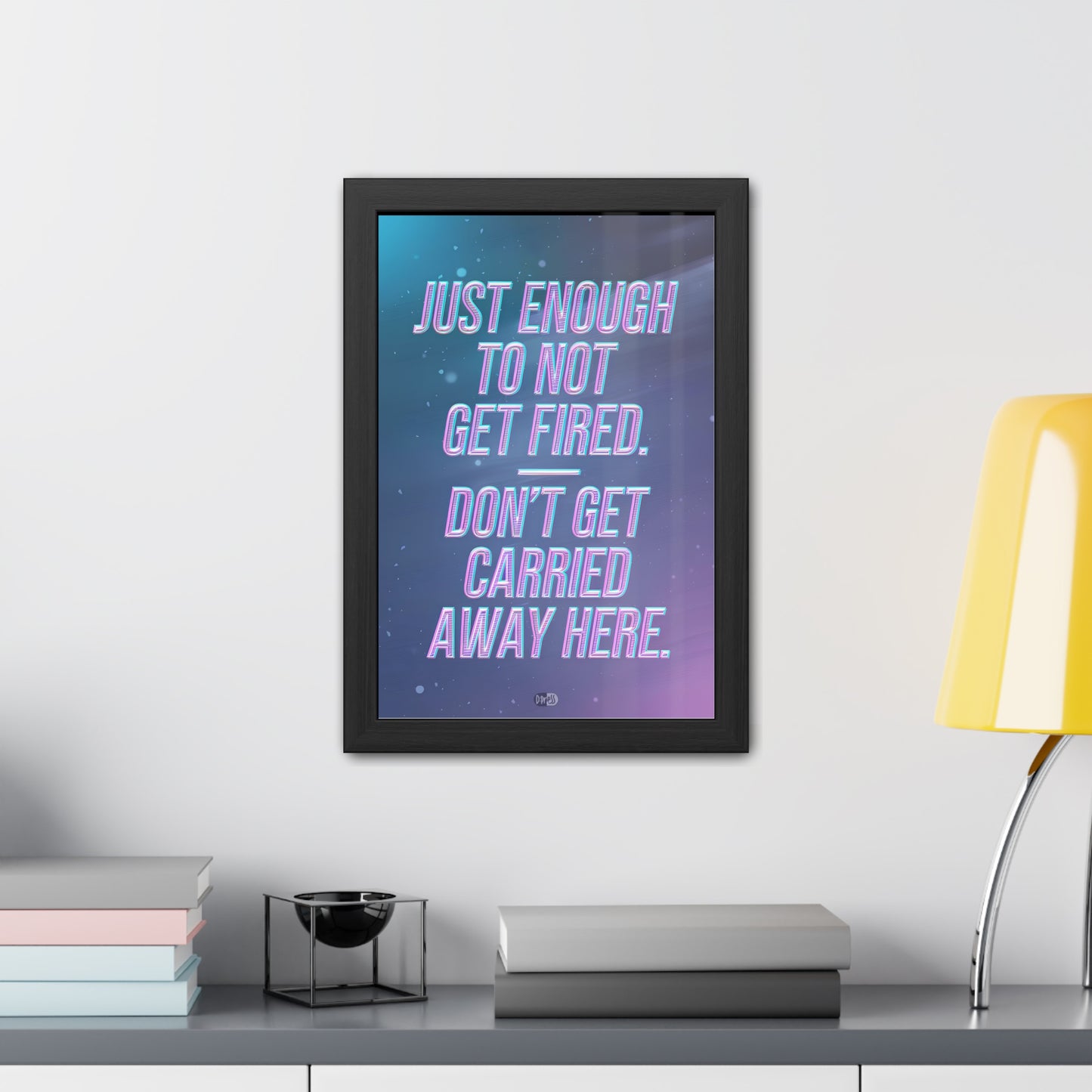 Just Enough - Pink Stars - Framed