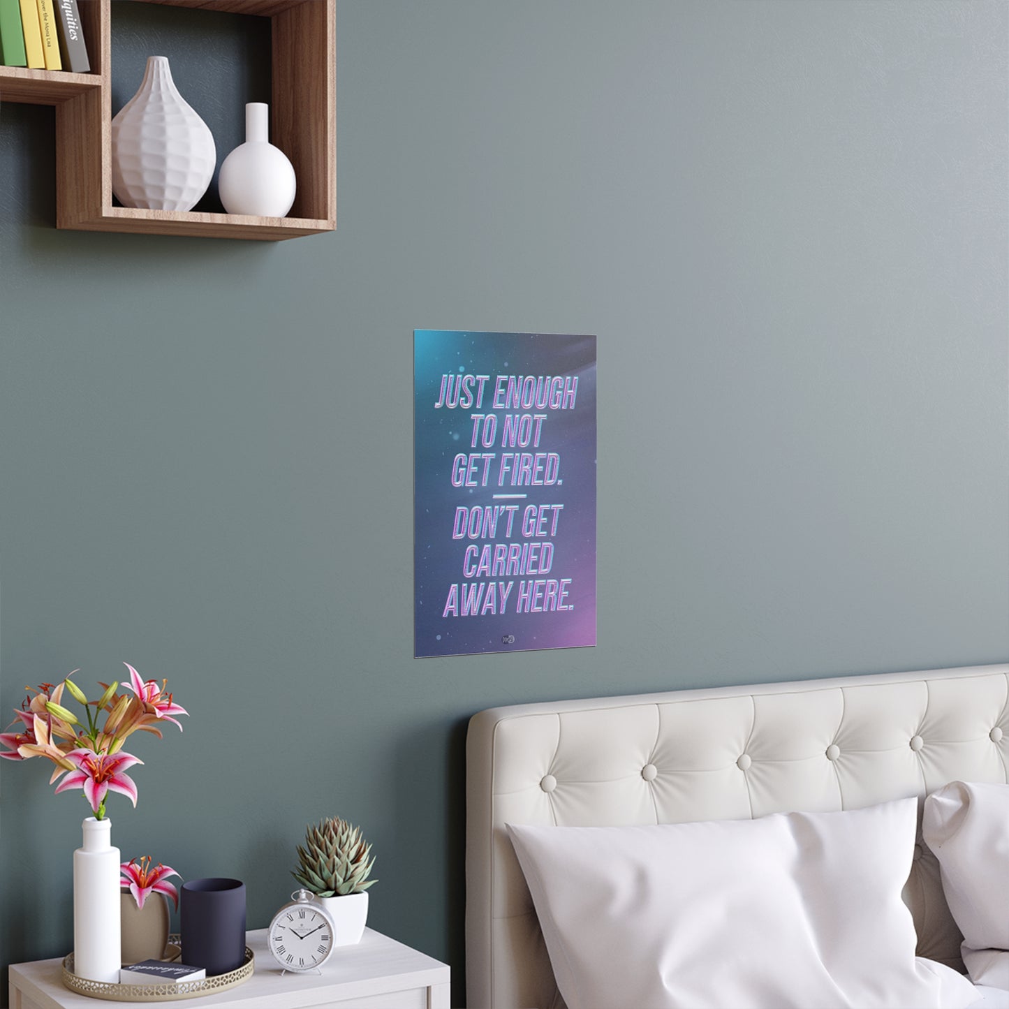 Just Enough - Pink Stars - Framed