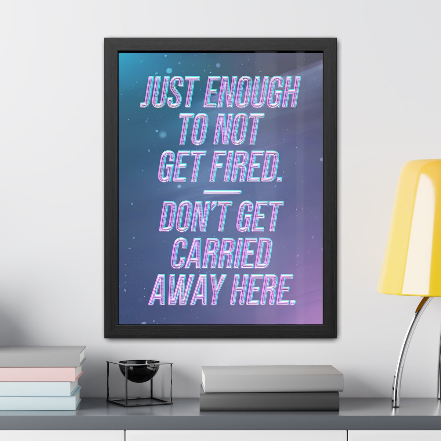 Just Enough - Pink Stars - Framed