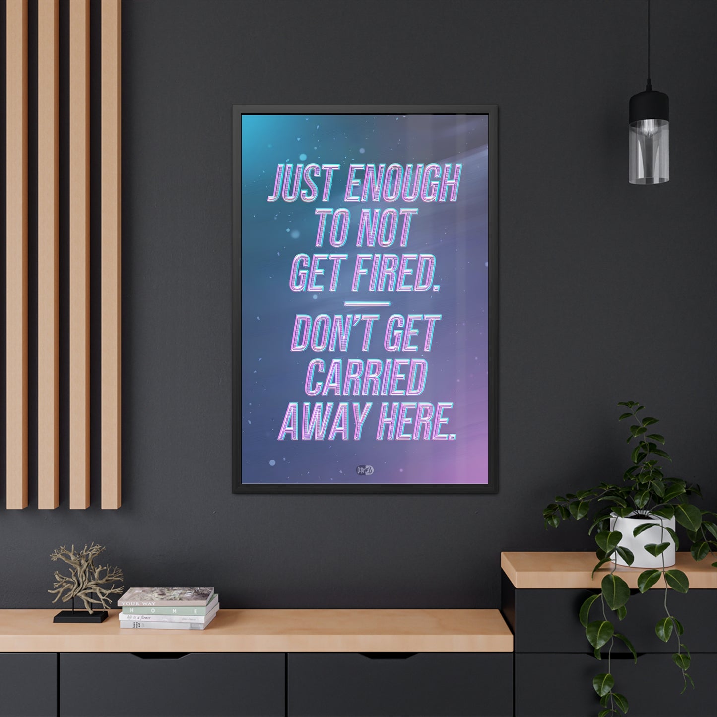 Just Enough - Pink Stars - Framed
