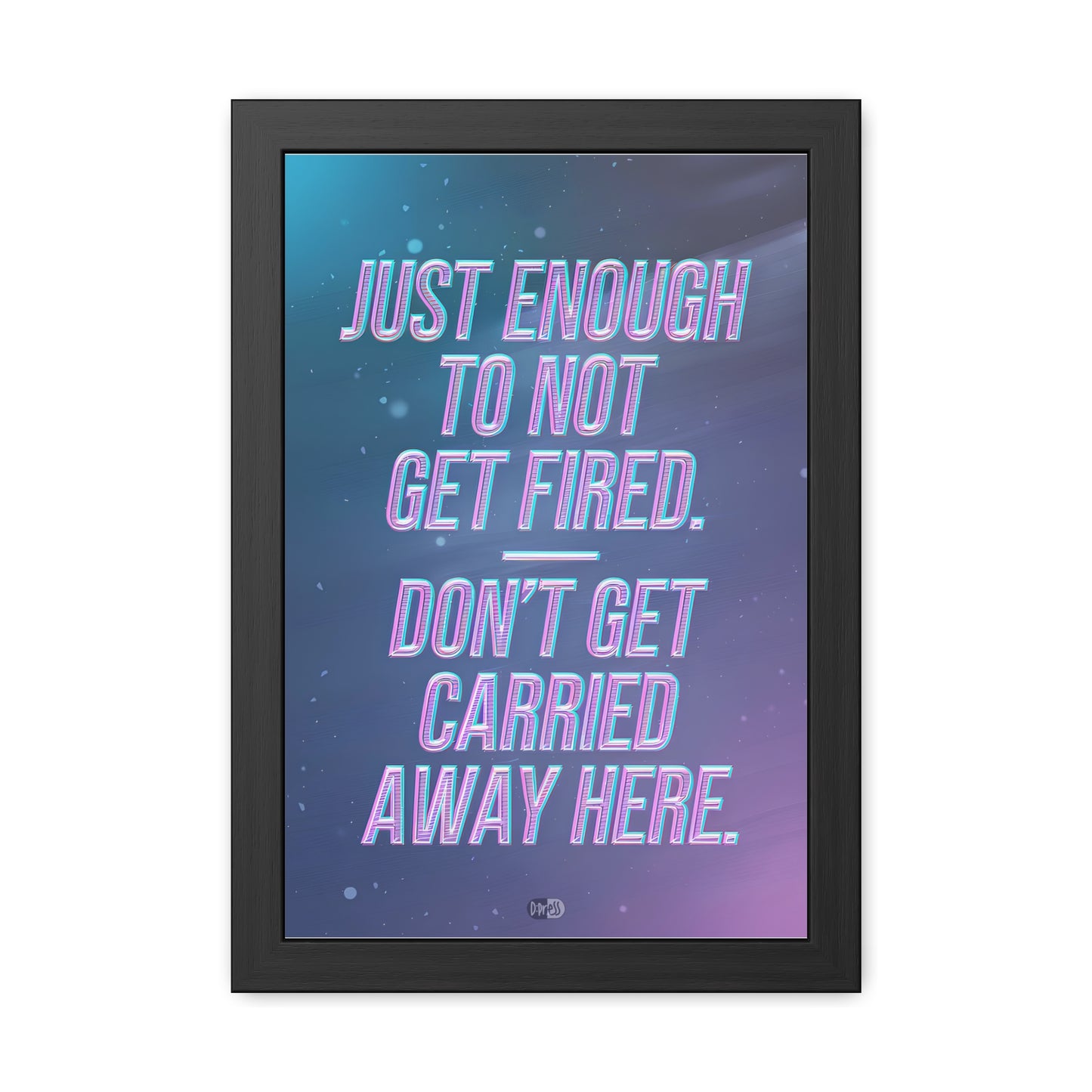 Just Enough - Pink Stars - Framed
